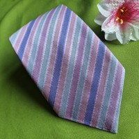 Wedding nyk54 - purple striped silk tie