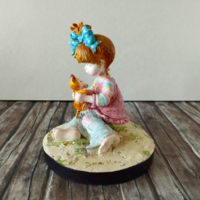 Little girl with kitten figurine - from the sarah kay collection