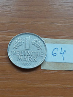 Germany nszk 1 mark 1967 f stuttgart, copper-nickel 64.