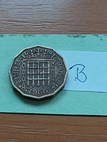 English England 3 pence 1960 nickel-brass, ii. Queen Elizabeth #b