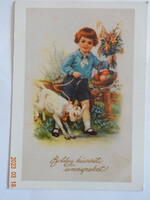 Old graphic Easter greeting card