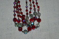 Iridescent Sparkling 4-Row Glass Necklace