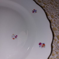 Bohemia beautiful porcelain plates with small flowers with a golden edge