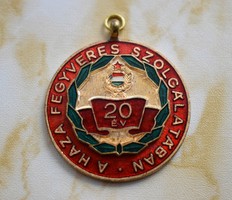 Old award, badge, 20 years in the armed service of the homeland