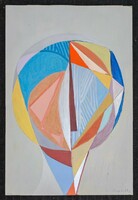 PAPP OSZKÁR  (1925-2010 )  57x38 cm karton akril -vt.  FEJ