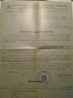 Za490.38 - One of the documents of László Kubala's parents 1942 Budapest - Kubala Kurjás Pál - payment note.
