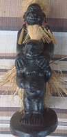 African themed ceramic sculpture