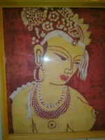 Indian silk painting