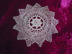 10 cm tablecloth crocheted from antique, cobweb thin thread.