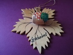 Szilvásvárad souvenir in the shape of a tree, leaf
