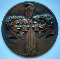 David d'angers: Silversmith of the Four Conspirators of la Rochelle (1844), bronze plaque