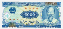Vietnam 5000 Dong 1991 UNC