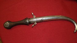 Moroccan Berber dagger with silver-plated sheath