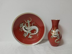 Wallendorf porcelain plate and vase