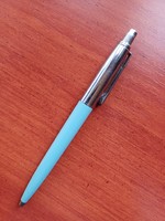 Plastic-silver pax ballpoint pen from the 80s, including insert