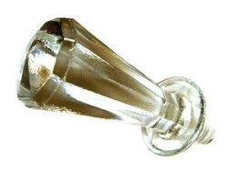 Csiszolt gyémánt csillogású kristály dugó, palack dísze