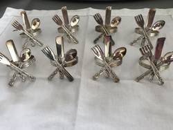 Napkin rings with cutlery decor, nickel coating, 8 pcs