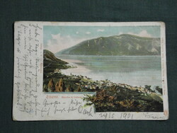 Postcard, risano. Bocche di Cattaro, Montenegro, view, detail, litho, 1901