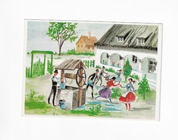 H:19 Húsvéti Üdvözlő képeslap Képzőművészeti postatiszta