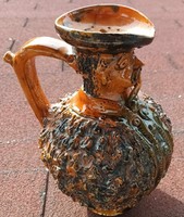 Miska kancsó alakú iparművészeti IKEBANA szárazvirágtartó váza