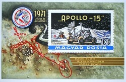 B87 / 1972 Apollo - 15 blokk postatiszta