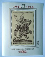 B136 / 1978 Festmény XVIII. - Albrecht Dürer blokk postatiszta
