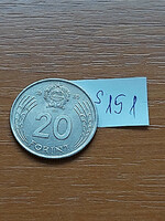Hungarian People's Republic 20 forints 1989 copper-nickel, doge György s151