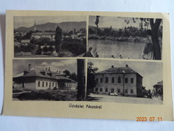 Régi postatiszta képeslap: Pásztó, részletek (1957)