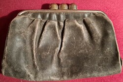 Antique art deco leather reticle
