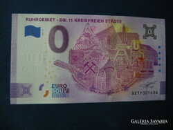Germany 0 euro 2021 Ruhr area! Glück auf! Good luck! Miner! Rare commemorative paper money! Unc