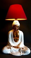 Buddha ceramic table lamp italy design vintage.By: flavio.G. Negotiable!