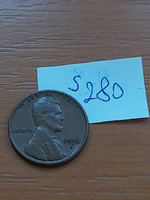 USA 1 CENT 1956  D Verdejel "D" - Denver, Kalászos penny, Lincoln,  BRONZ  S280