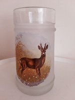 Old hunting deer beer mug