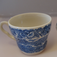 Kék angol szekeres csésze