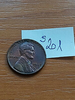 Usa 1 cent 1947 corn penny, lincoln, bronze s201
