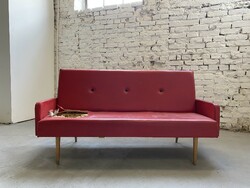Retro faux leather sofa