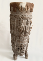 Antique carved African drum / sculpture