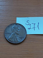 USA 1 CENT 1952  D Verdejel "D" - Denver, Kalászos penny, Lincoln,  BRONZ  S271