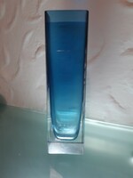 Turquoise Murano glass vase