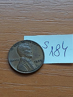 Usa 1 cent 1939 corn penny, lincoln, bronze s184