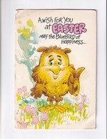 H:33 Easter greeting moveable large postcard that can be opened