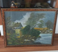 Painting in a gilded frame