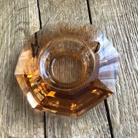 Old crystal glass ashtray