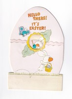 H:33 large Easter greeting postcard that can be opened