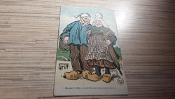 Antique greeting postcard.