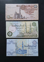 Egyiptom 1 Pound / Font + 50 + 25 Piastres 2005, UNC