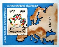 B226 / 1993 20 éves a Helsinki Európai Bitonsági értekezlet blokk postatiszta