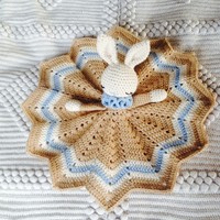 Crochet bunny nap scarf