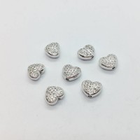 Zirconia rhinestone heart intermediate