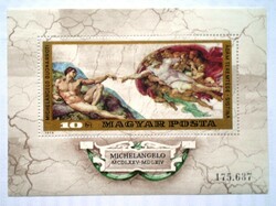 B110 / 1975 Festmény - Michelangelo  blokk postatiszta